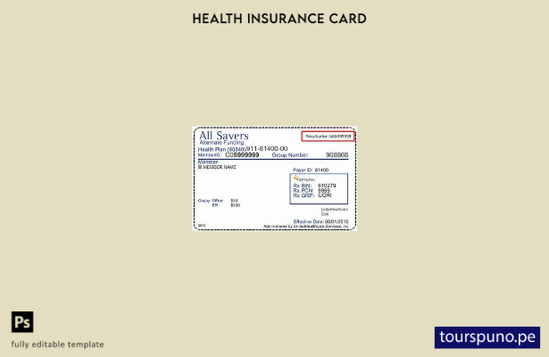 lista para imprimir plantilla de tarjeta de seguro médico de UnitedHealthcare In